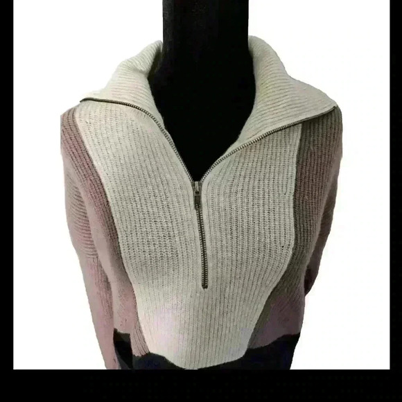 Madewell Womens Glenbrook Half-Zip Pullover Sweater in Colorblock XS - Picture 6 of 12